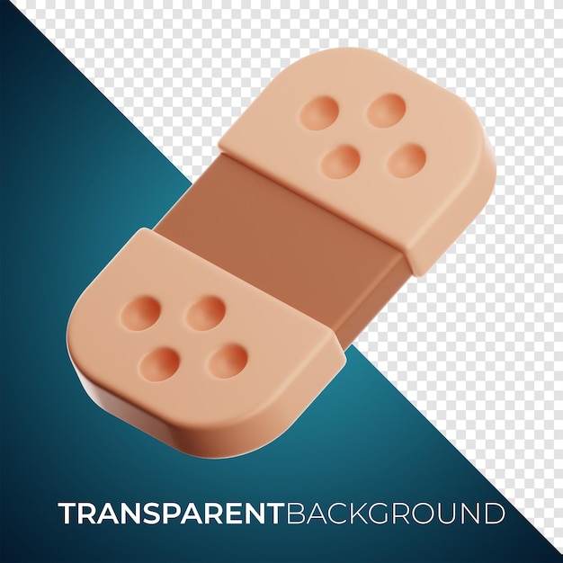 Premium tynk medyczny ikona renderowania 3d na na białym tle PNG