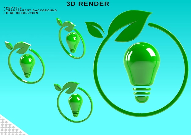 PSD premium vector green energy logo collection version 3
