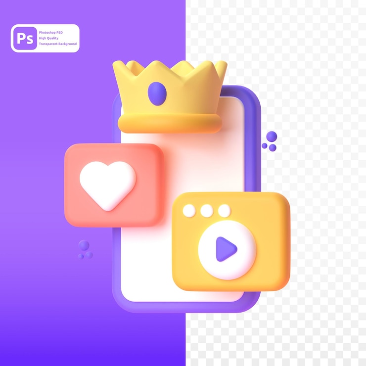 PSD premium w renderowaniu 3d do prezentacji zasobów graficznych w internecie lub innych