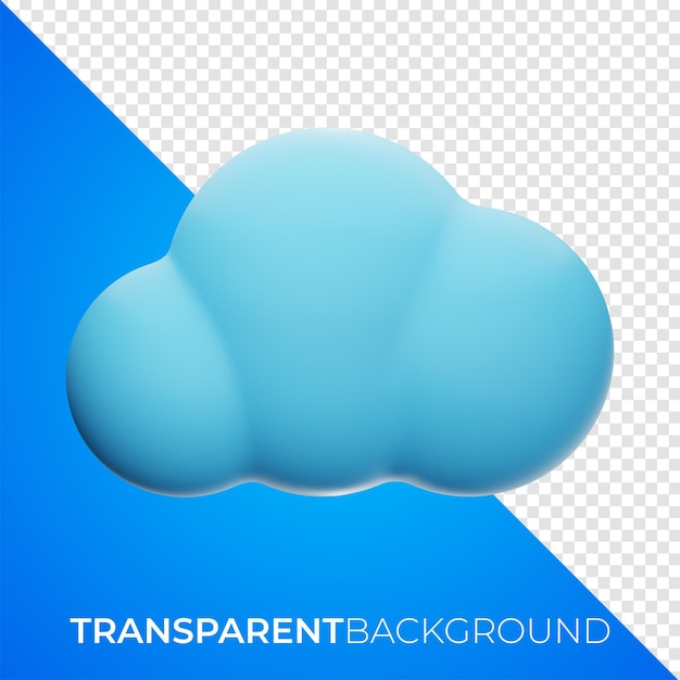 premium weather cloud icon 3d rendering on isolated background png