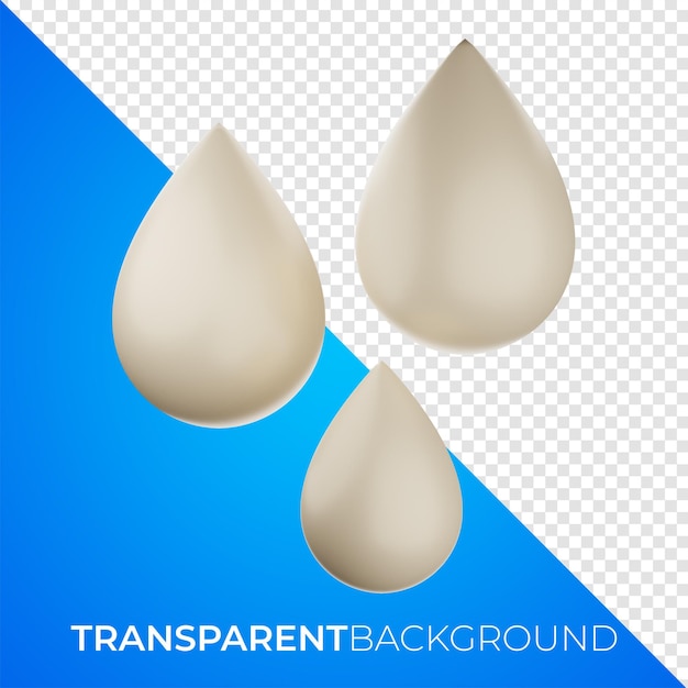 Premium Weather rain drop icon 3d rendering on isolated background PNG