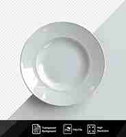 PSD premium of white ceramic plate top view png clipart png psd