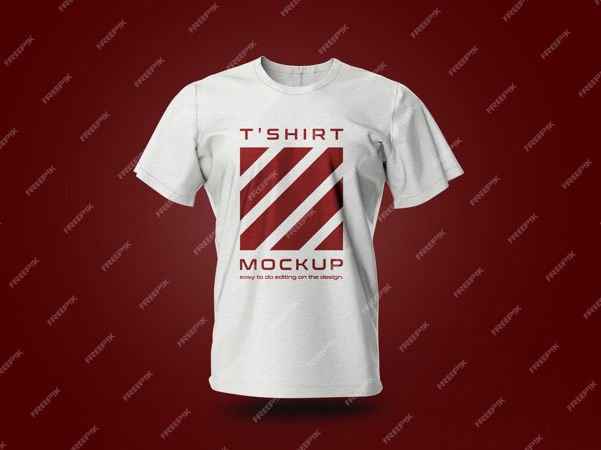 Premium PSD | Premium white t-shirt mockup