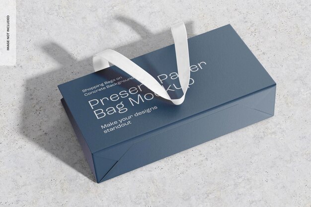 PSD mockup della borsa di carta presente