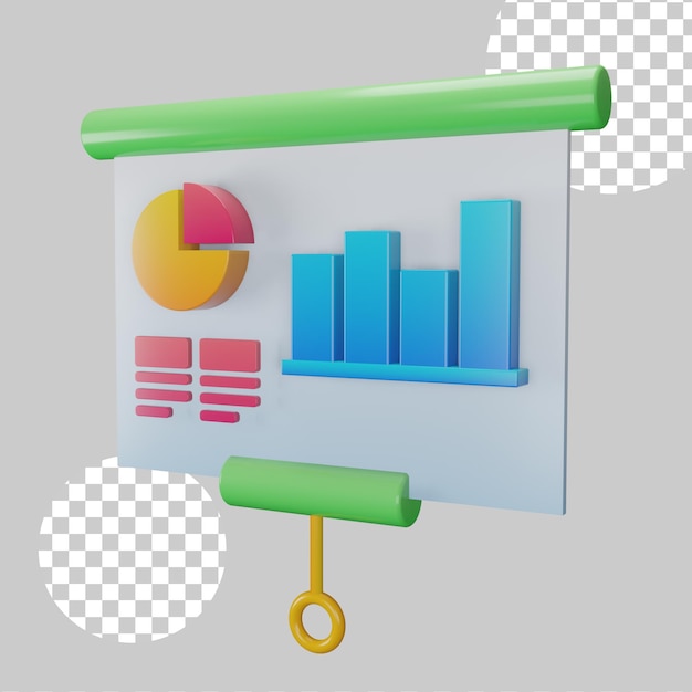 Illustrazione 3d del concetto di presentazione