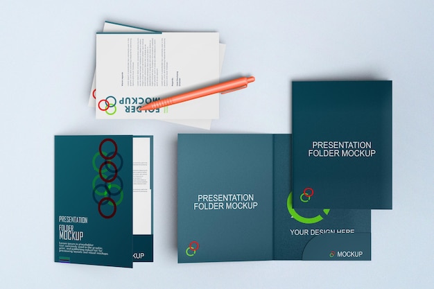 Presentation folder mockup