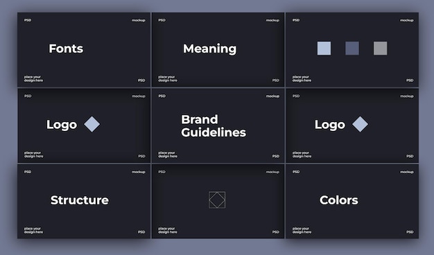 presentation slide with shadow mockup