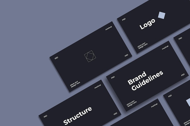 PSD presentation slides brand guidelines mockup