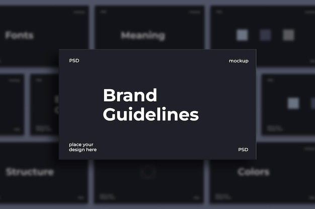 Presentation slides for brand mockup