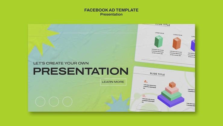 PSD プレゼンテーション スライド facebook テンプレート