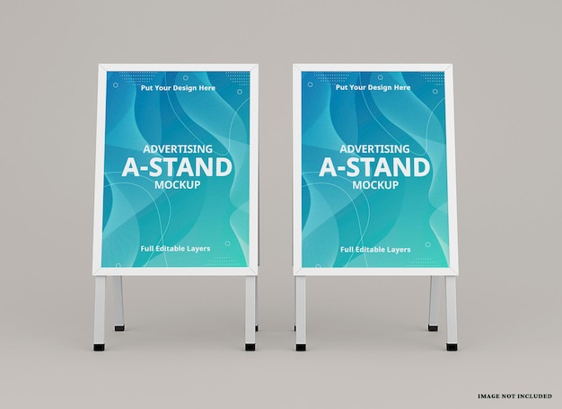 Presentazione un mockup di banner per stand