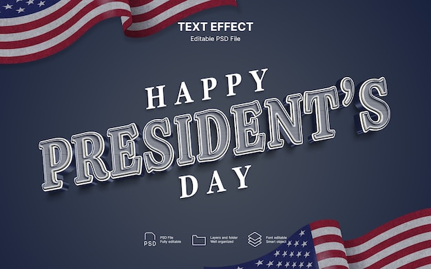 President day   text effect