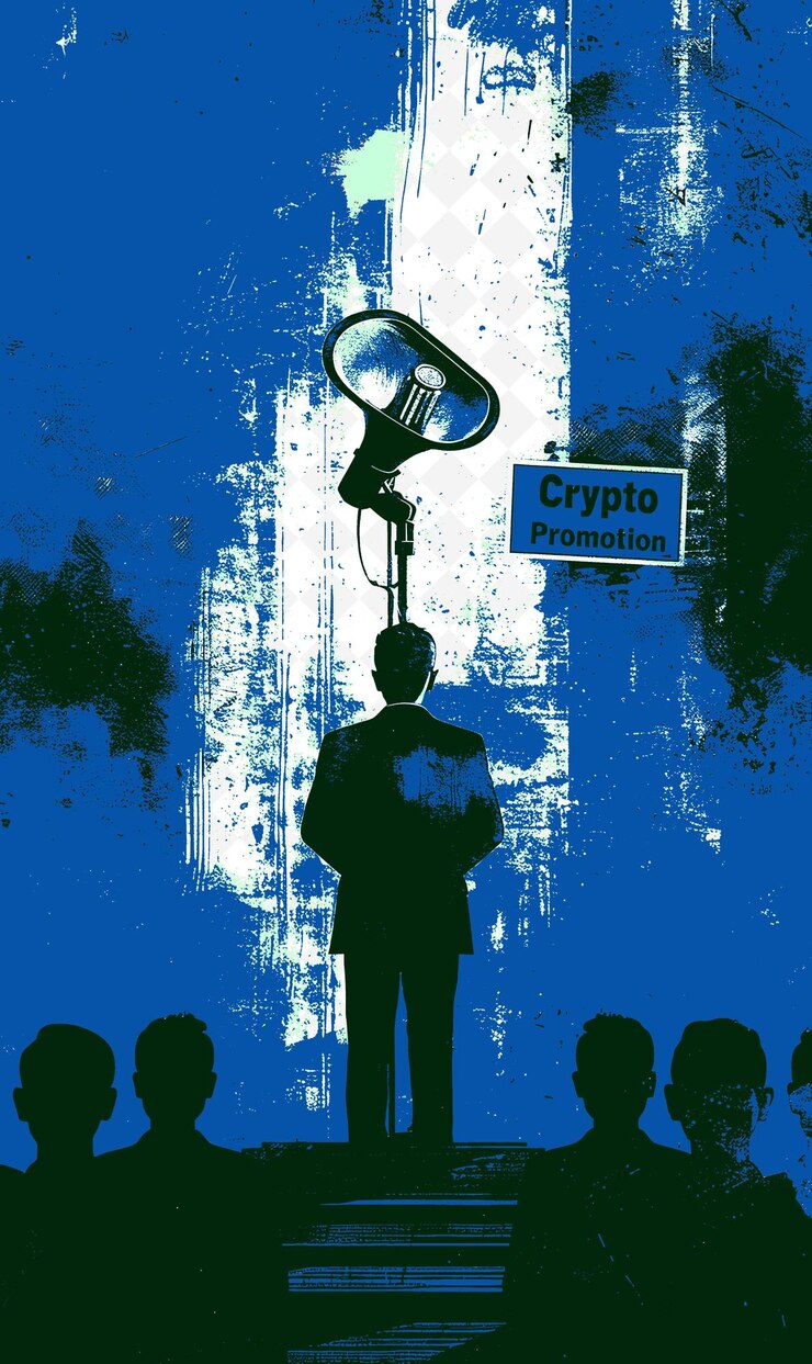 PSD presidential candidate at a press conference announcing thei flat illustration idea designs