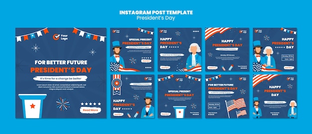 PSD presidents day celebration instagram posts