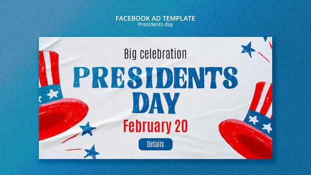 Presidents day facebook template