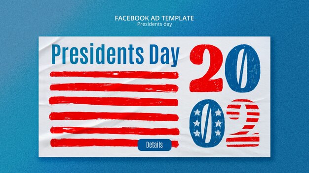 Presidents day facebook template