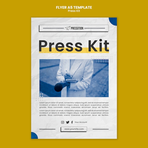 Press kit template design