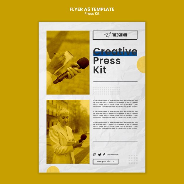 Press kit template design