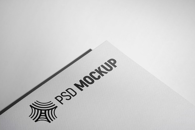 Press logo on paper mockup