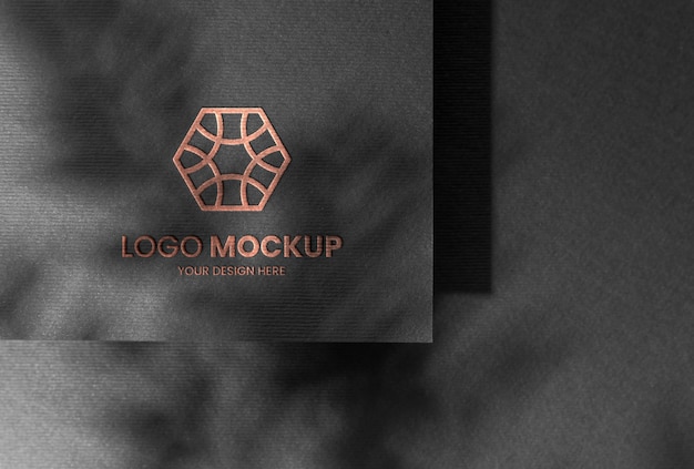 Press logo on paper mockup