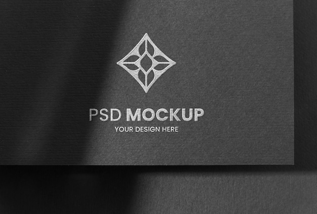 PSD press logo on paper mockup