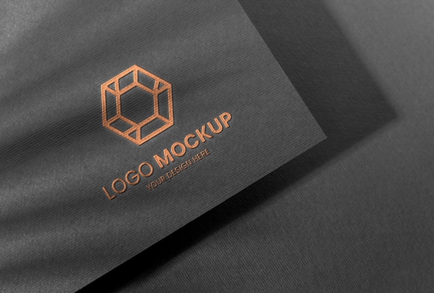 Press logo on paper mockup