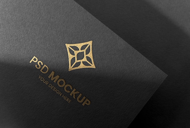 Press logo on paper mockup