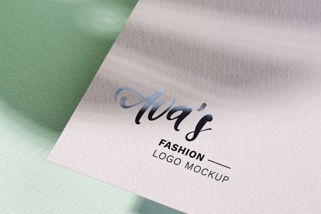 PSD press logo on paper mockup