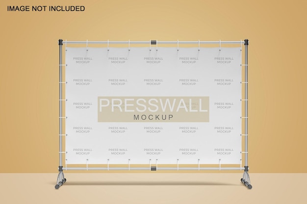 PSD press wall banner mockup