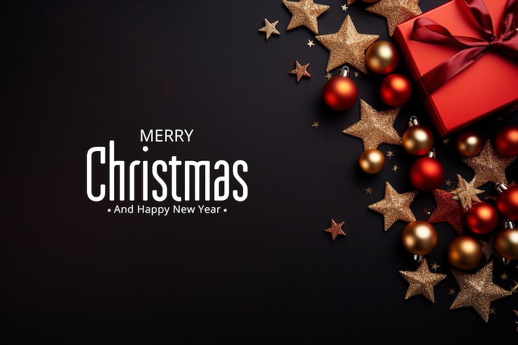 PSD prettige kerstdagen en gelukkig nieuwjaar achtergrond