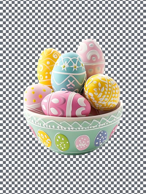 PSD pretty egg shaped desk organizer isolated on transparent background