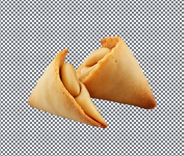 Pretty fortune cookie predictions isolated on transparent background