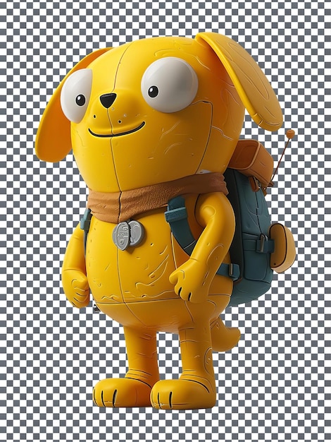 Pretty jake the dog personaggio di adventure time isolato su uno sfondo trasparente