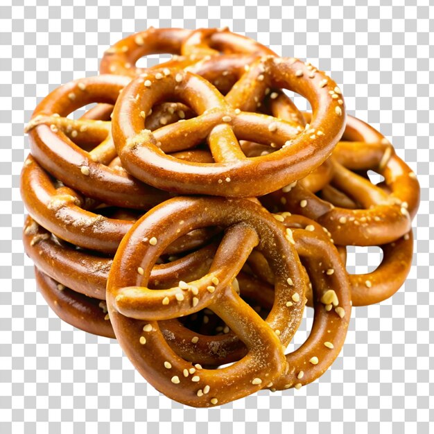 PSD pretzels isolated on transparent background