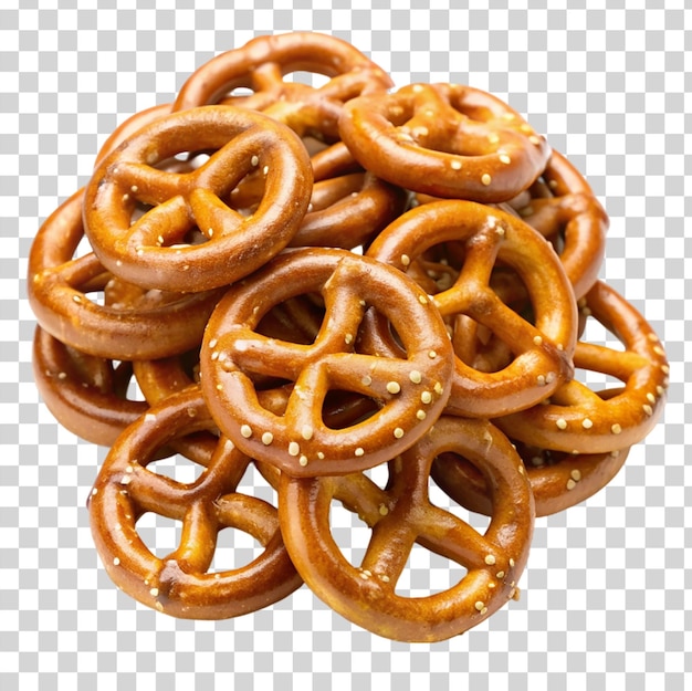 PSD pretzels isolated on transparent background