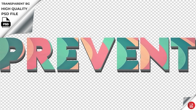 PSD prevent typography gradient turquoise retro texture del testo psd trasparente