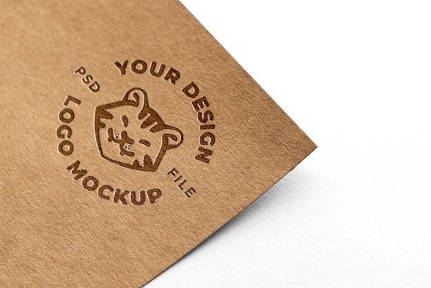 Prezentacja logo na makiecie tekstury papieru