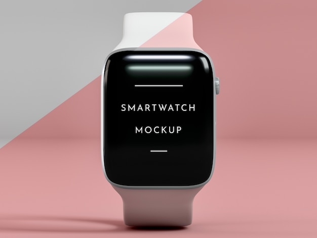 Prezentacja Widoku Z Przodu Na Smartwatch Z Makietą Ekranu