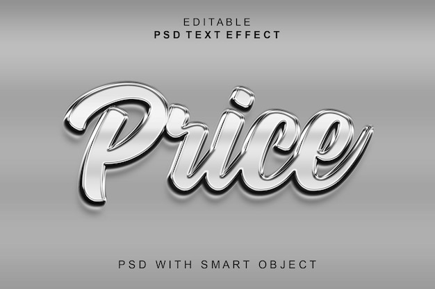 Price 3d text effect