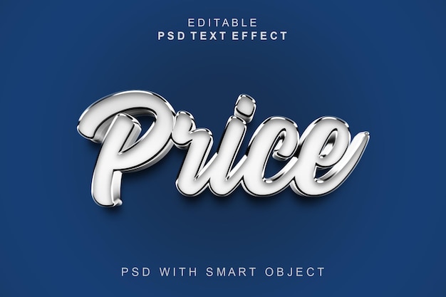 price 3d text effect