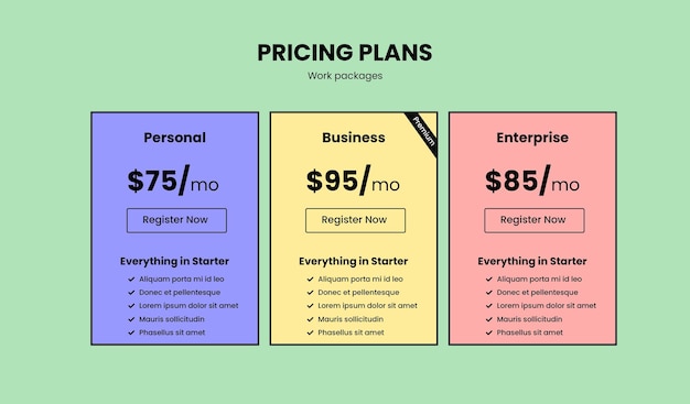 Price Plan Design