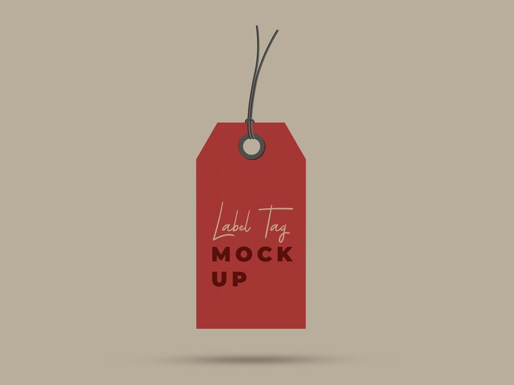 PSD price tags mockup for a price tag isolated