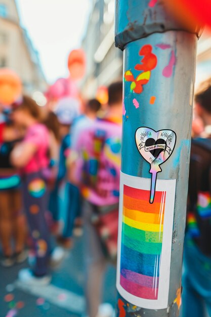 Pride day celebration mockup