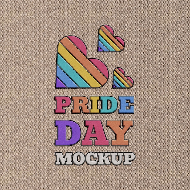 Pride day patch  mockup design