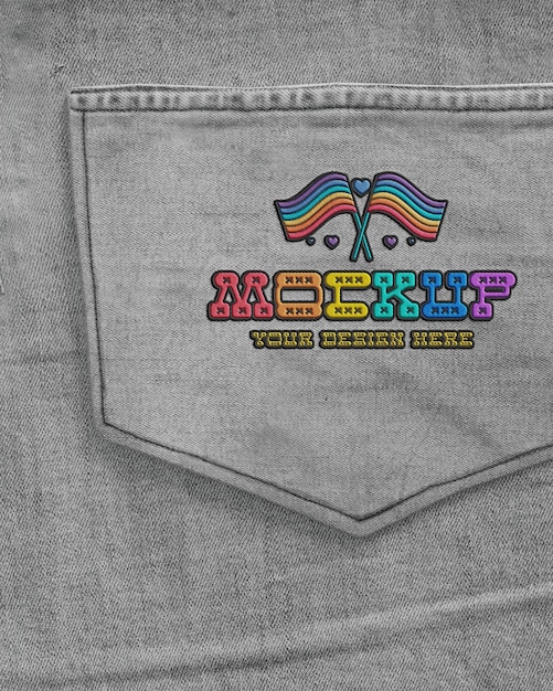 Pride day patch mockup design