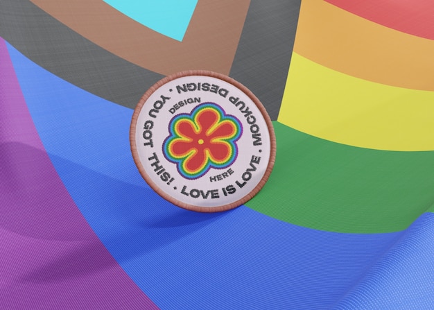 Pride day patch mockup