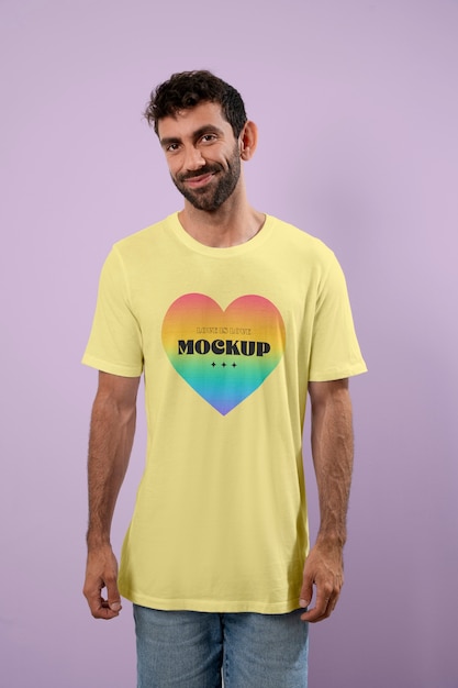 Pride day t-shirt mockup
