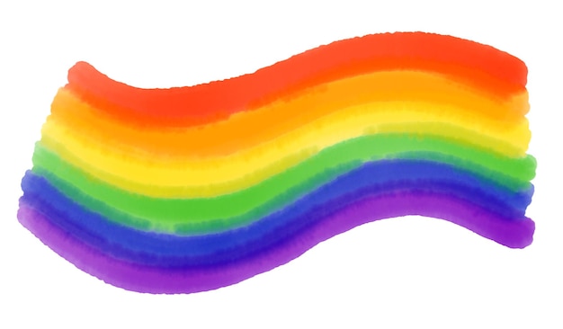 Pride flag watercolor art icon symbol isolated