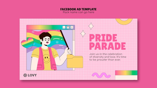 PSD pride maand facebook-sjabloon