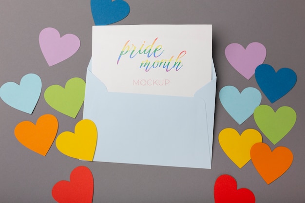 Pride maand viering kaart mockup